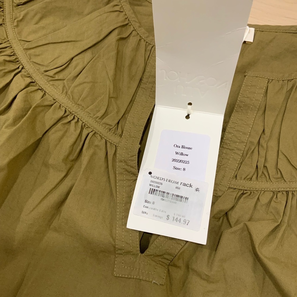 ULLA JOHNSON
Gathered Cotton-Poplin Top - Picture 7 of 12